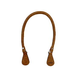 Replacement Full Grain Leather Round Handle Set in Toffee