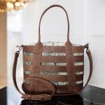 The Classic Pique in Brown with Rustic Insert (Complete Bag)