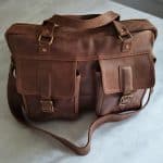 Laptop Bag with Multipockets in Choc Brown - Image 3