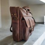 Laptop Bag with Multipockets in Choc Brown - Image 4