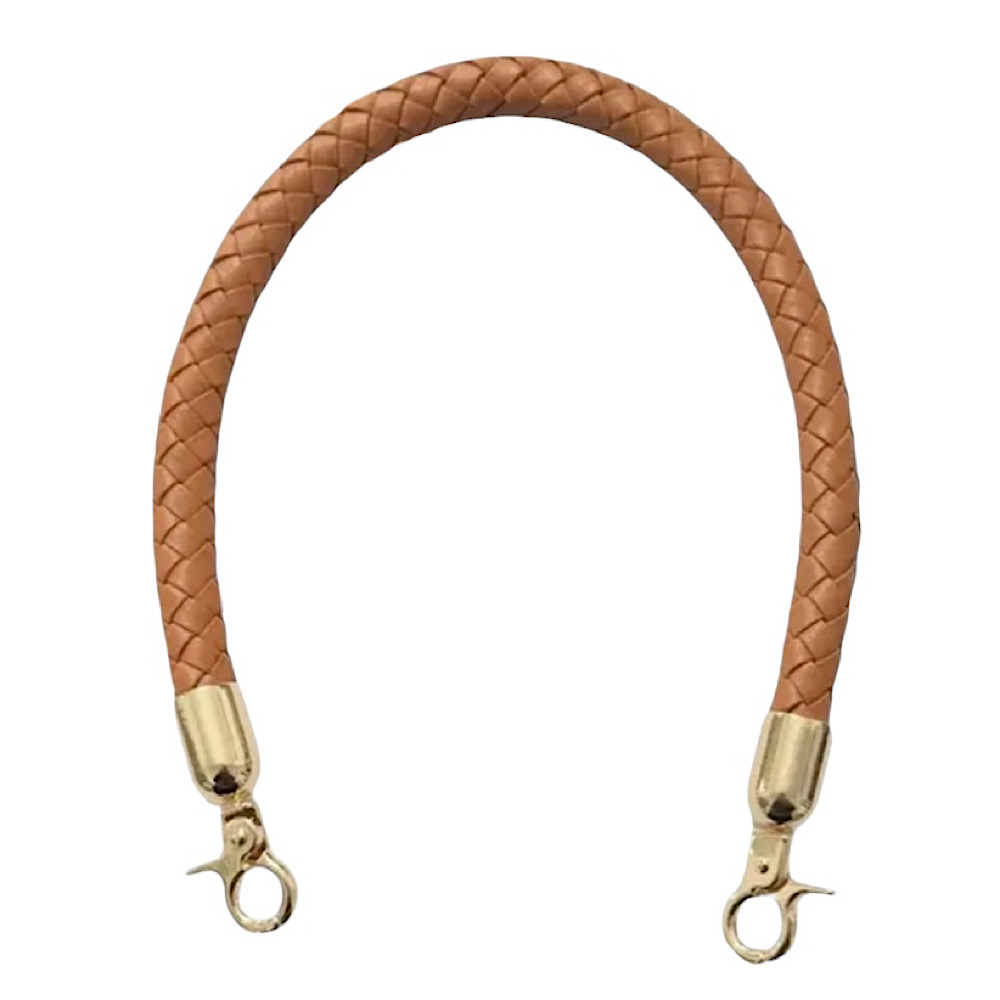 Braided PU Handle in Khaki (Short)