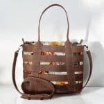 Classic Pique in Brown with Yellow Peony Insert (Complete Bag) - Image 2