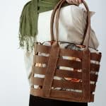 Classic Pique in Brown with Yellow Peony Insert (Complete Bag) - Image 4