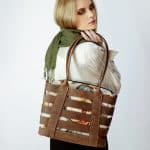 Classic Pique in Brown with Yellow Peony Insert (Complete Bag) - Image 5
