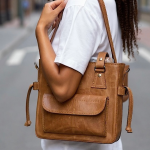 Deluxe Style- Petite Lianay 2.0 in Tan with Yellow Peony Inner