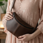 The Moonbag in Dark Brown Leather - Image 5