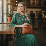 Lindie Crossbody in Tan Leather - Image 4