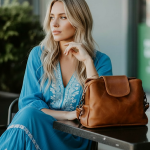 Lindie Crossbody in Tan Leather - Image 2