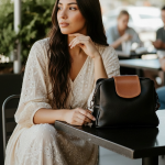 Lindie Black with a Tan Flap