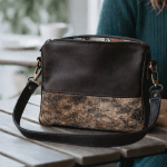 The Chane Sling Bag 2.0 in Dark Brown with Nguni base