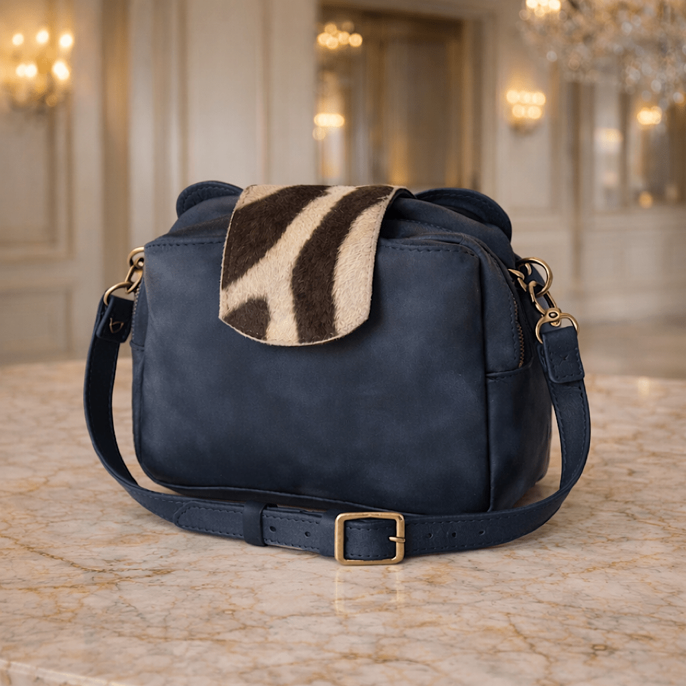 Lindie Black with Zebra Flap – Nalah Bags