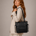 Deluxe Style - Petite Lianay 2.0 in Black with Red & Floral Inner