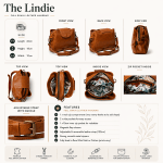 Lindie Crossbody in Tan Leather - Image 3