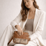 The Chane Sling Bag 2.0 in Tan with Nguni base