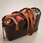 Desiree 2.0 Choc Frame & Toffee Flat Handles Red Floral Inner - Image 3
