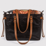 Desiree 2.0 Choc Frame & Toffee Flat Handles Red Floral Inner - Image 2