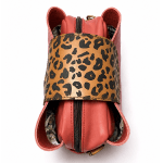 Lindie Crossbody in Aged Rosewood with Tan Leopard Flap (Large) - Image 3