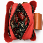 Lindie Crossbody in Aged Rosewood with Tan Leopard Flap (Large) - Image 6
