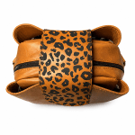 Lindie Crossbody in Tan with Tan Leopard Flap (Large) - Image 3