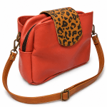 Lindie 2.0 Crossbody in Aged Rosewood with Tan Leopard Flap - Image 3
