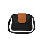 Lindie 2.0 Black with a Tan Flap