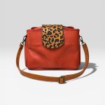 Lindie 2.0 Crossbody in Aged Rosewood with Tan Leopard Flap