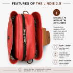 Lindie 2.0 Crossbody in Aged Rosewood with Tan Leopard Flap - Image 10