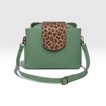 Lindie 2.0 Crossbody in Green + Leopard Flap
