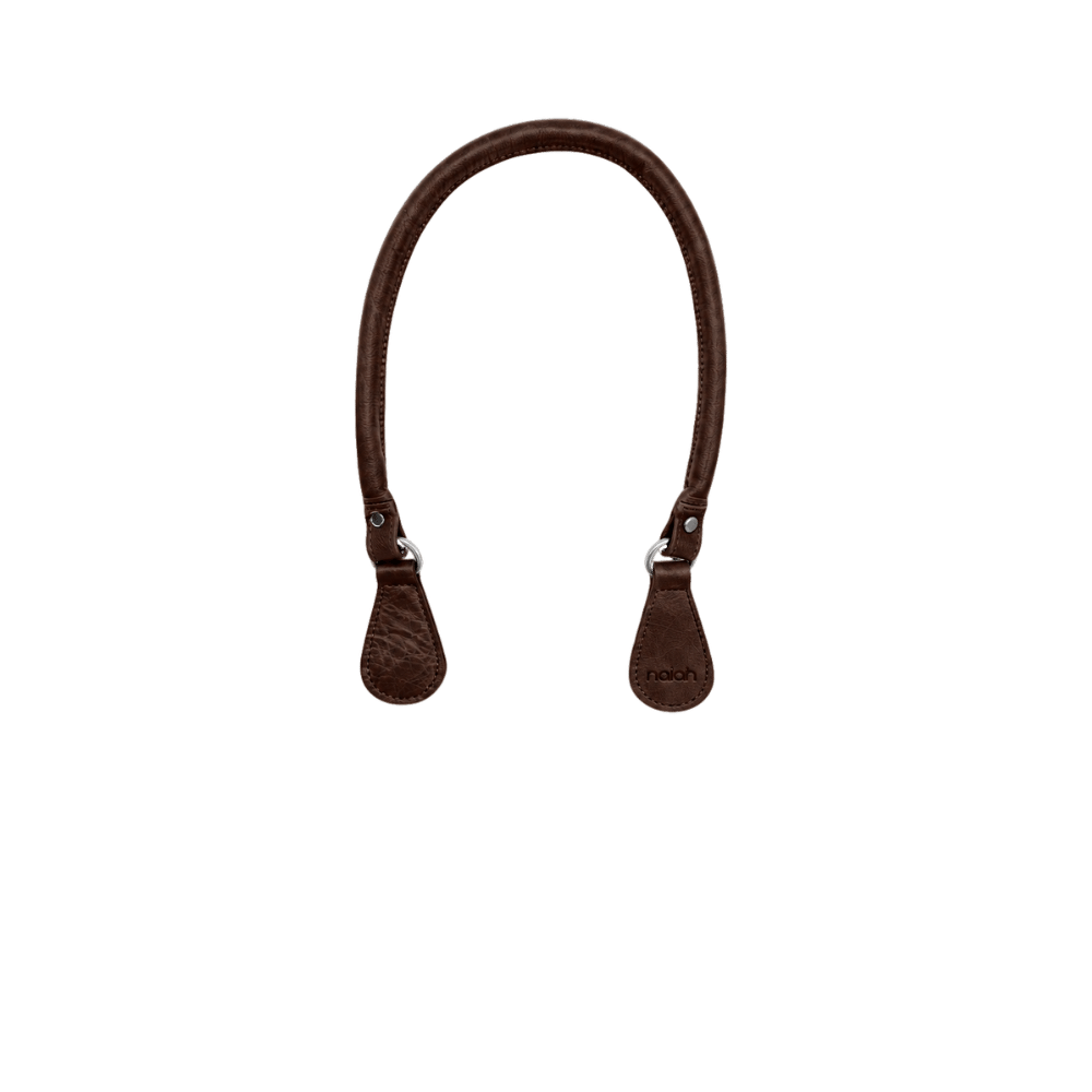 DYB DESIGN YOUR BAG ORIGINAL - 1 Leather Round Handle Set in Chocolate - Image 1