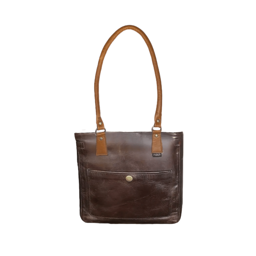 DYB DESIGN YOUR BAG ORIGINAL Petite Lianay 2.0 Choc Frame & Toffee Round Handle Set - Image 1