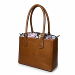 Original Desiree Leather Complete Bag in Tan with Floral Inner
