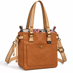 Petite Lianay 2.0 Toffee + Hazelnut Handles + Pink Peony Inner